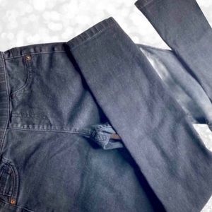 Justice Black Mid Rise Skinny Jean Leggings